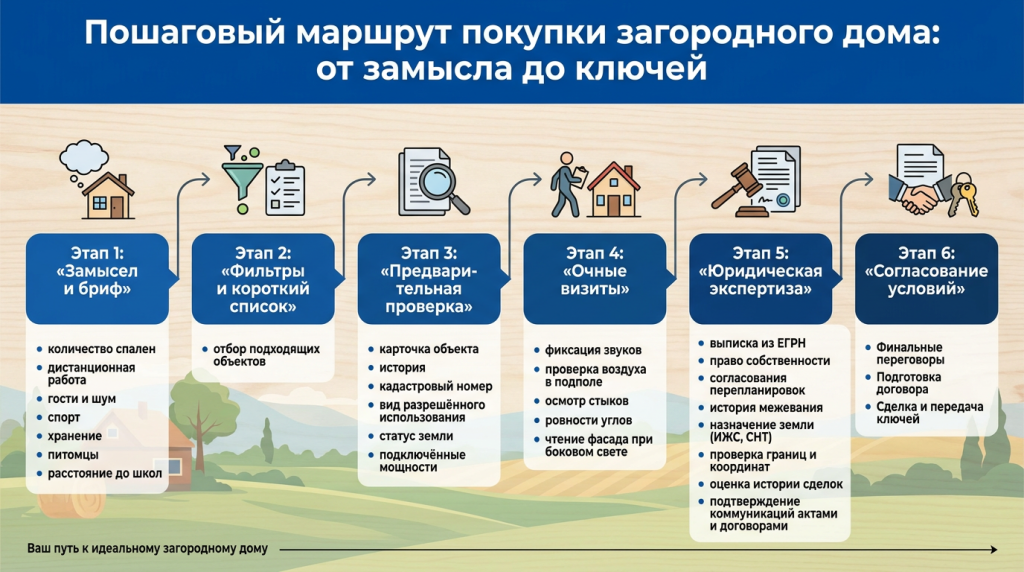 Пошаговый маршрут покупки дома